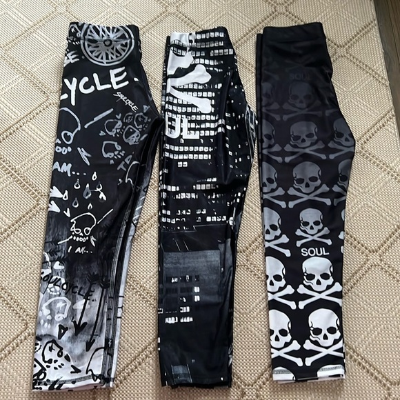 Set of three Zara Terez x Soulcycle cropped leggings, sizes XS-S, EUC - Picture 1 of 4
